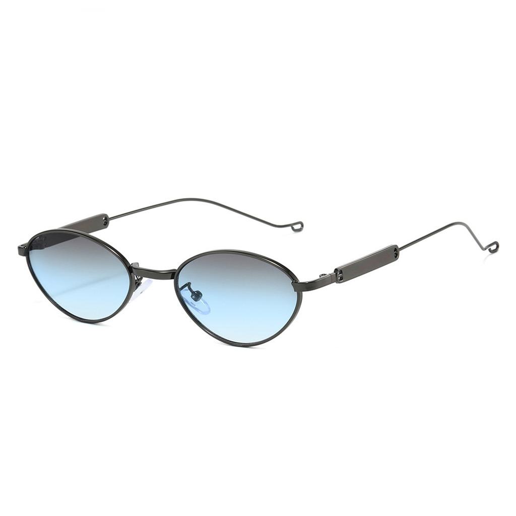 Retro Oval Sunglasses Women Men Vintage Small Frame Metal Sun Glasses Luxury Brand Designer Shades Y2K Steampunk Eyewear