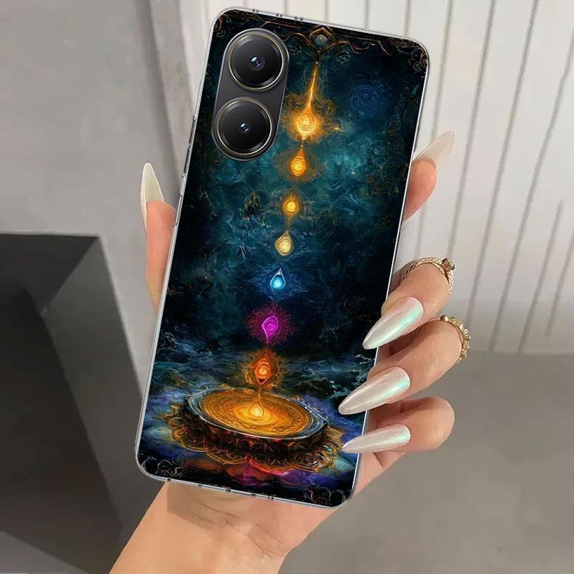 Чехол для телефона Yoga Chakra Spiritual Energy Universe для Xiaomi Poco X5 X6 X7 Pro F7 Ultra M7 Redmi 15 15C 13 13C 12 12C 10 10A 10C