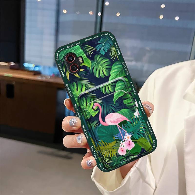 Мультяшный силиконовый чехол для телефона Samsung Galaxy Xcover6 Pro/SM-G736U/B Сумка для карт TPU Задняя крышка Прочный модный дизайн
