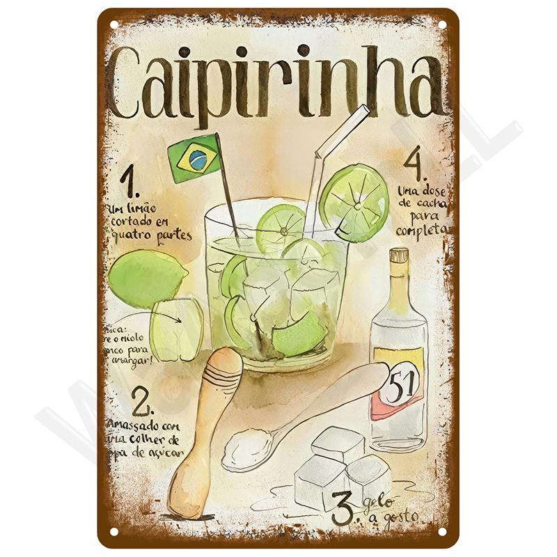 Vintage Bar Metal Signs Bathroom House Living Room Home Retro Wall Decorations Items Luxury Decor Interior Art Posters Tin Signs