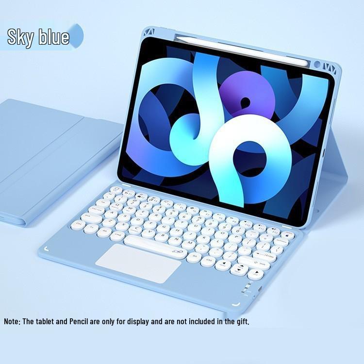 Кожаный чехол-клавиатура Bluetooth для iPad Pro 13 дюймов со слотом для стилуса и магнитной застежкой, совместим с Air 6/7