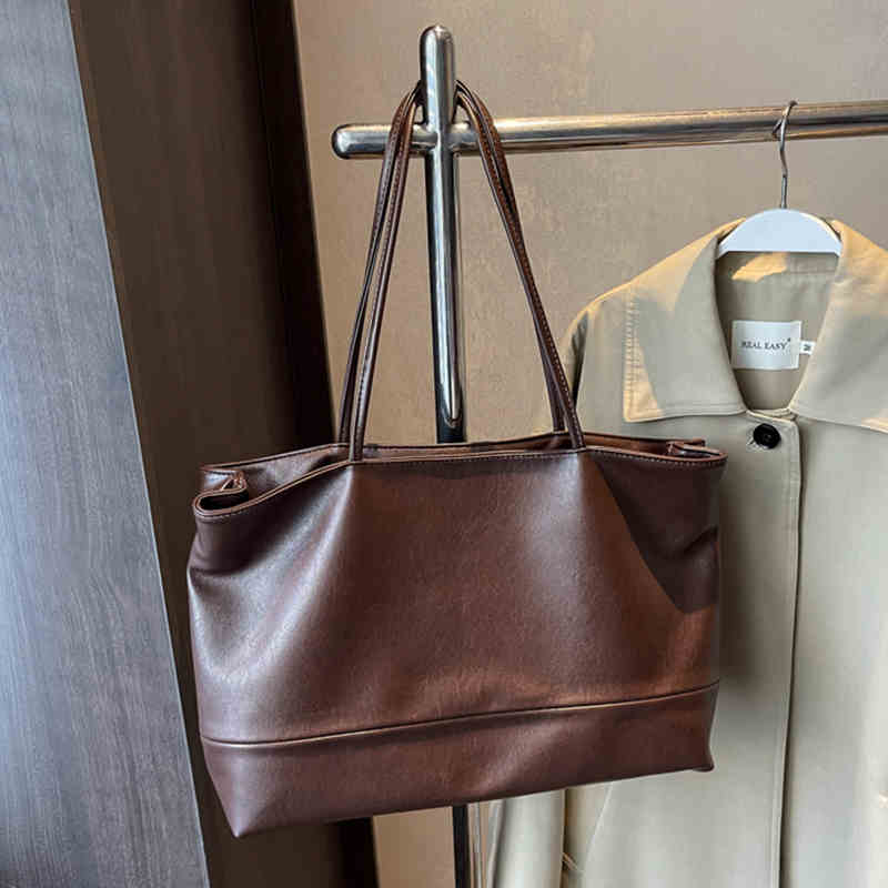 Красная сумка-тоут для женщин винтажная большая вместимость универсальная сумка на одно плечо новая повседневная сумка для покупок в офисе