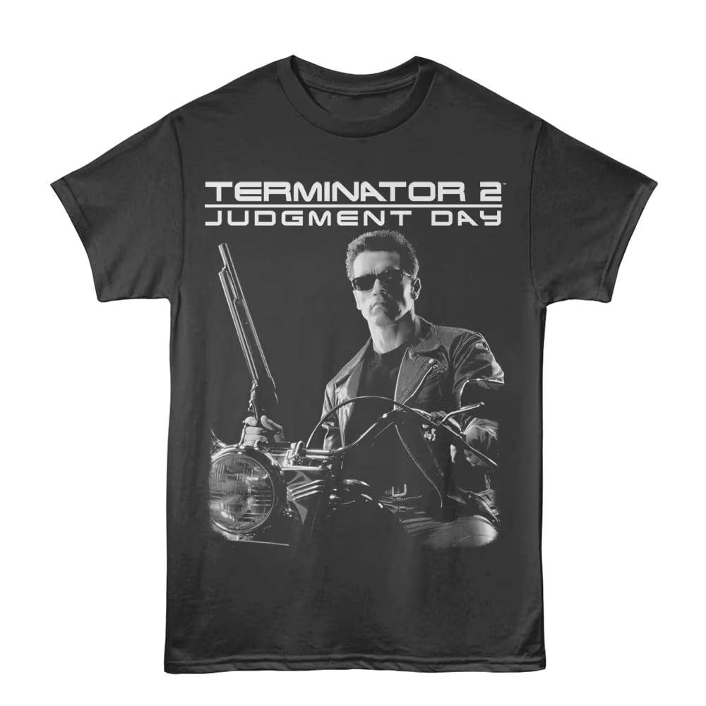 Unisexs Summer Terminator Tshirt Retro Sci Fi Action Movie Pattern Short Sleeve Casual Oversized Unisex Tshirt Streetwear Cotton
