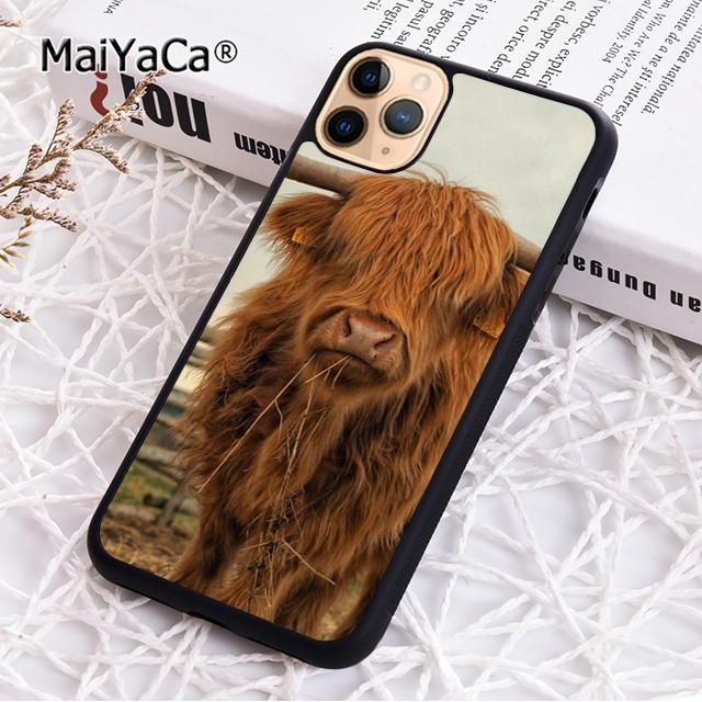 Cute Highland Cow Phone Case For iPhone 17 Air 16 pro max 15 14 plus 12 13 Shell Cover coque