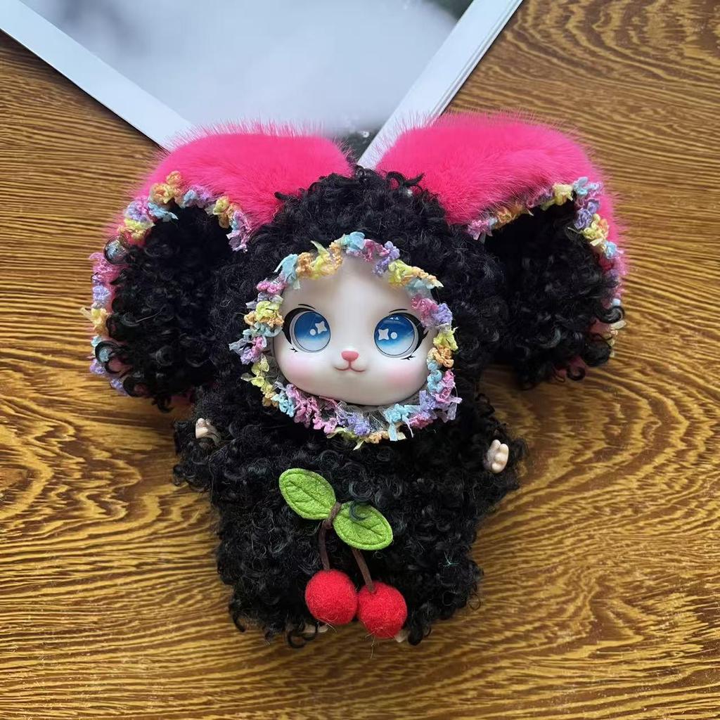 Handmade Curly Long-Eared Plush Doll Car Ornament Toy Gift