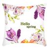 Fashionable Spring Flower Spring Elements Pillow Cover Linen Flower Cushion Pillow Cover