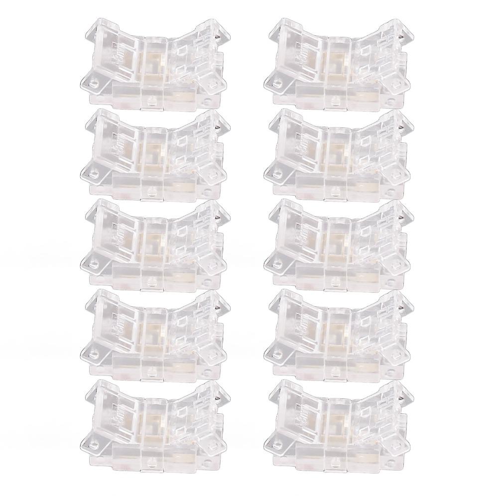 10pcs 8mm COB LED Strip Connector Transparent Strip To Wire Connector For School