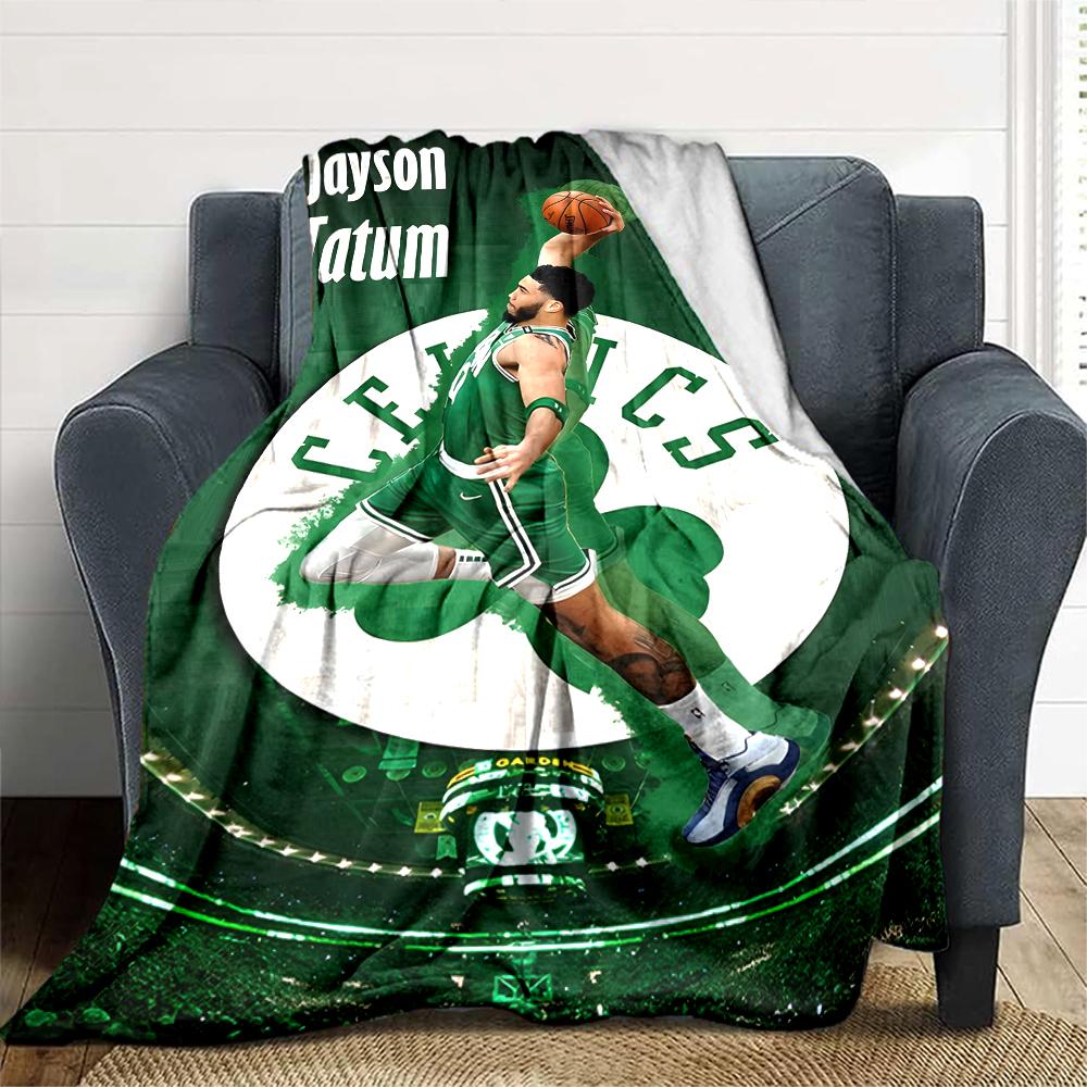 1pc Boston Celtics Blanket, Gift, for Men and Women, Soft Blanket, Good for Sofa Bed Couch Travel, Lightweight Flannel Blanket