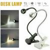 USB Powered LED Reading Desk Lamp With Flexible Gooseneck And Adjustable Brightness For Office And Study Use