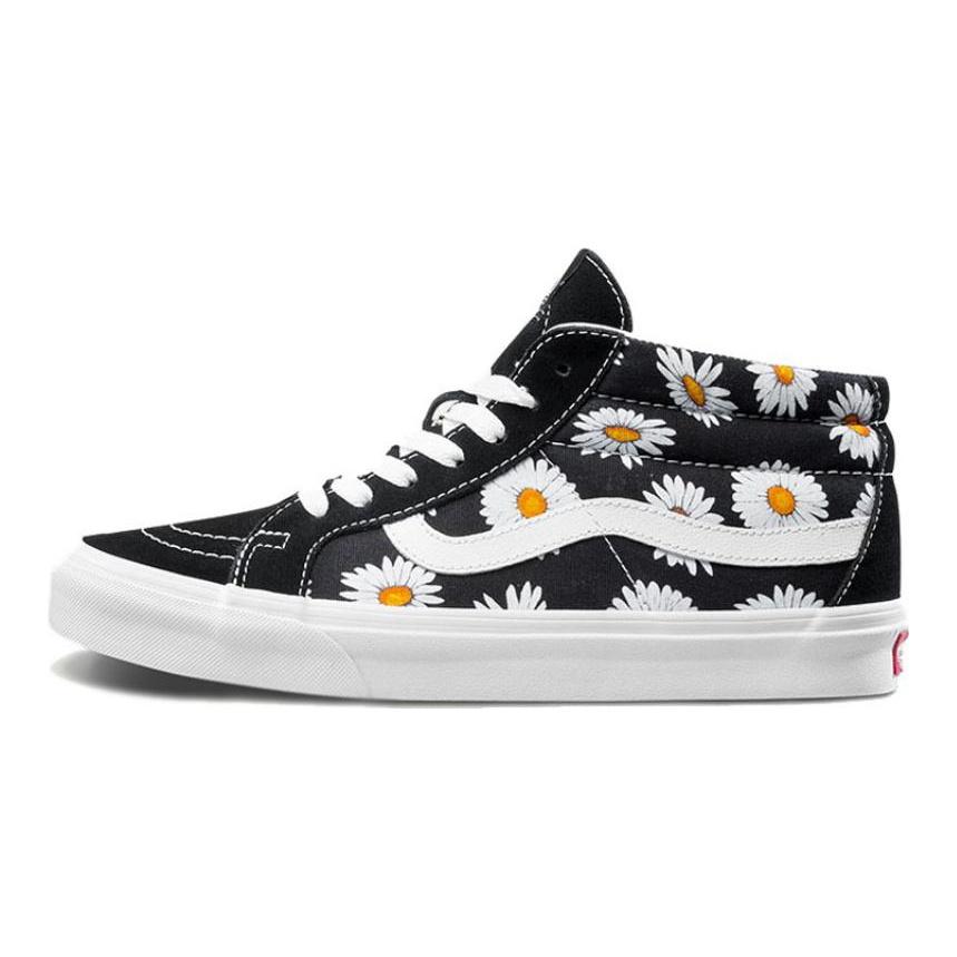 Vans SK8 Mid Цветочный узор 'Черный Белый' Vans VN0A391FTOZ