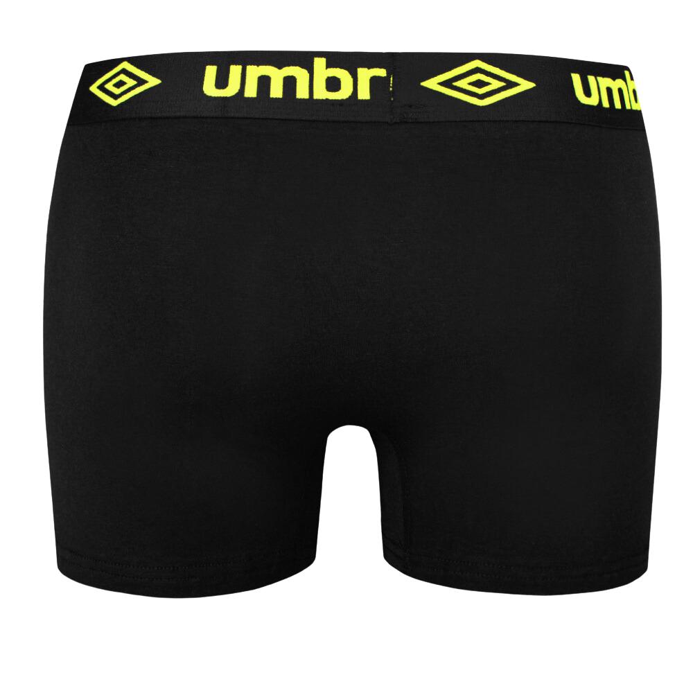 UMBRO Men’s Boxer Briefs 8-Pack, Black Cotton Underwear with Colorful Logo