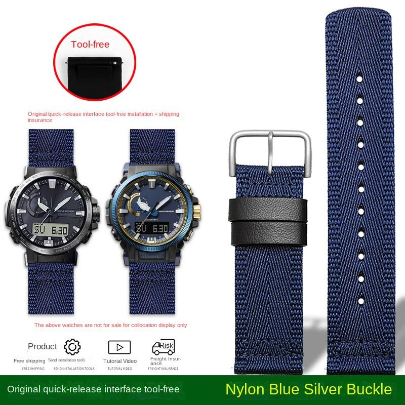 Для серии Casio PRW-60Y/50Y/70Y/30 Ремешок PROTREK Часы для альпинизма PRW-60Y PRW-50Y PRW-70Y Нейлоновый холщовый ремешок для часов 23 мм