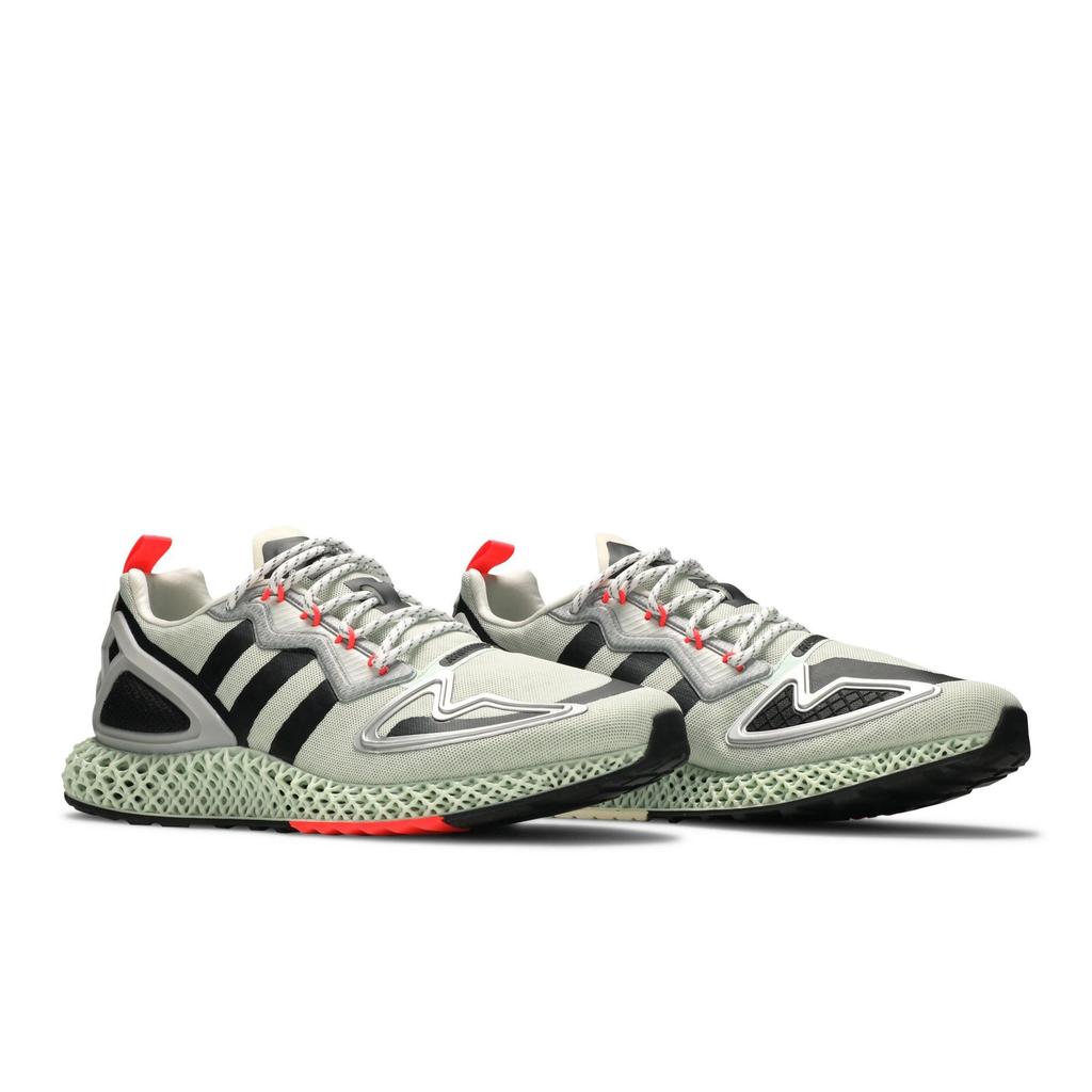 adidas ZX 2K 4D 'Бледно-зеленый' (унисекс) Повседневная обувь Cloud White / Core Black / Signal Pink FW2003