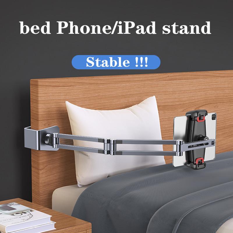 Oatsbasf Tablet Stand for Desk 3-Arm Desktop Phone Holder for iPhone iPad Bed Mount with Clamp for Universal 4-12.9 inch Device