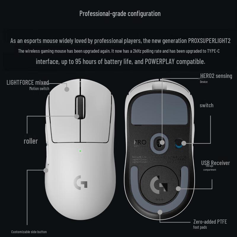 Logitech G Pro X Superlight 2 Wireless Gaming Mouse