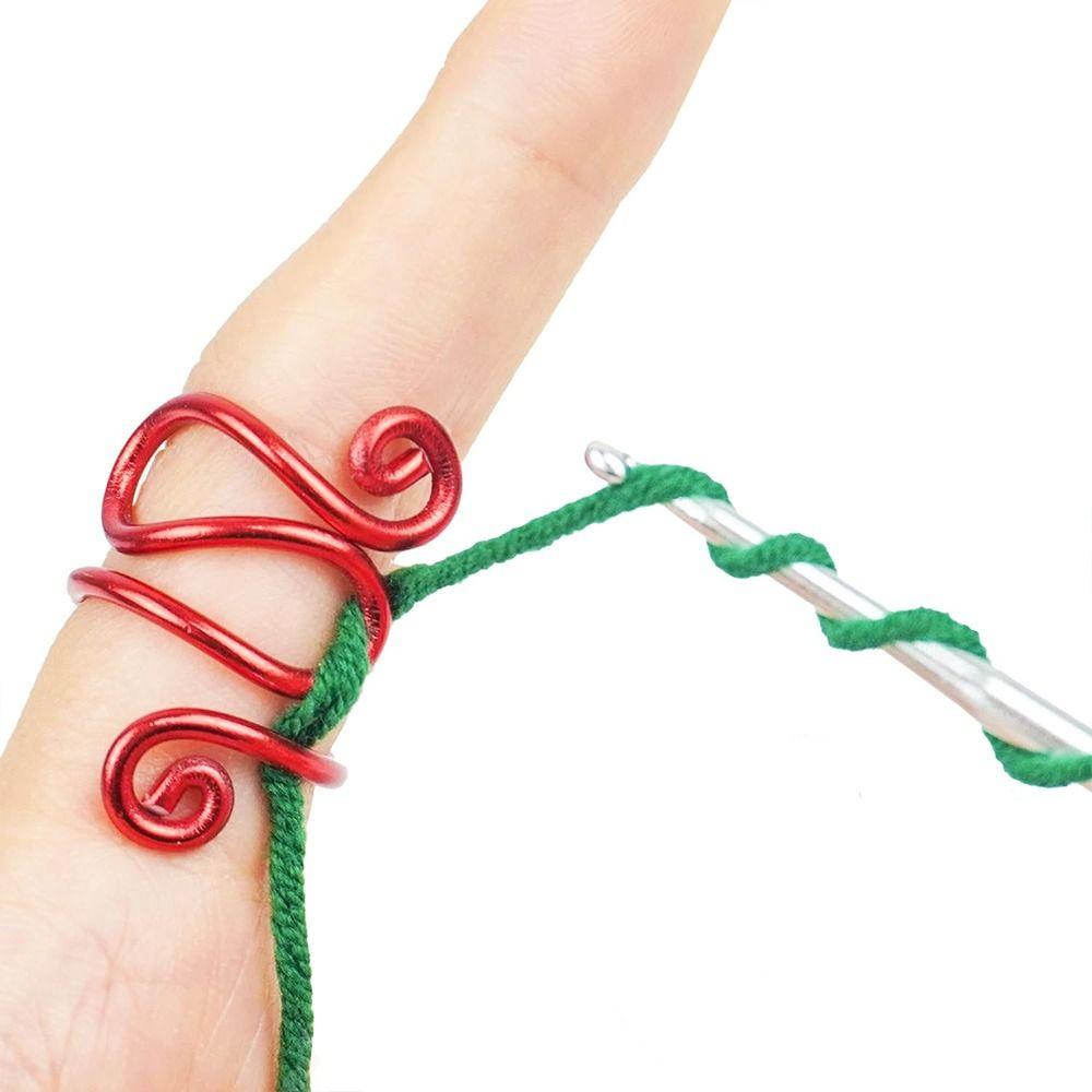 Sewing Accessories Adjustable Crochet Finger Ring Finger Wear Guides Ring Finger Household
