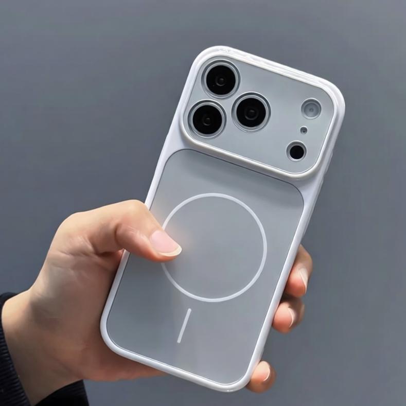 Оригинальный Чехол с Контрастным Цветом для MagSafe для iPhone 17 16 15 14 13 12 Pro Max 17ProMax 11 Магнитная Зарядка Полностью Закрывающий Заднюю Крышку