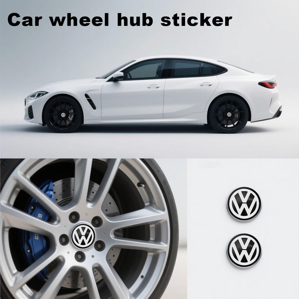 4pcs 56mm Car wheel hub cover badge sticker For Volkswagen Golf-7 4 5 6 CC T-ROC Sharan Passat B5 6 7 Polos Tiguan R Line