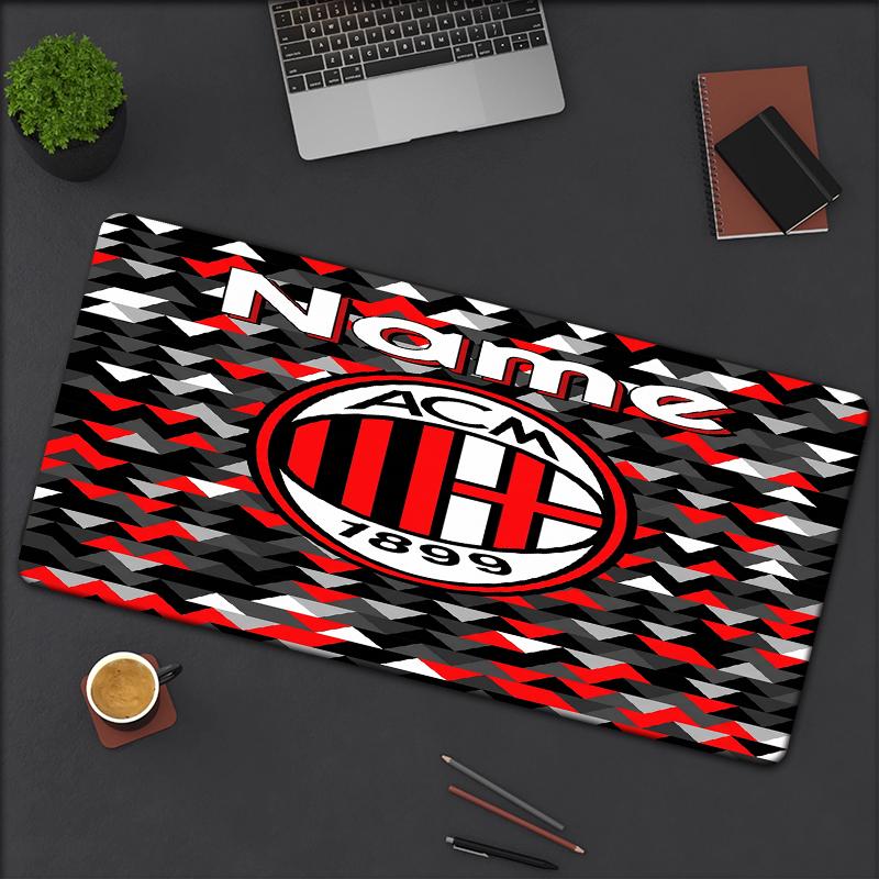 Custom Name Ac Milan Theme Mouse Pad Non Slip Rubber Base Multifunctional Office Home Decor Perfect For Workspace Personalization