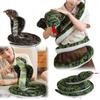 35-400cm Reality Gaint Cobra Python Plush Doll Lifelike Green Brown Snake Reptile Plush Toy Home Decor Gift For Boys And Pets