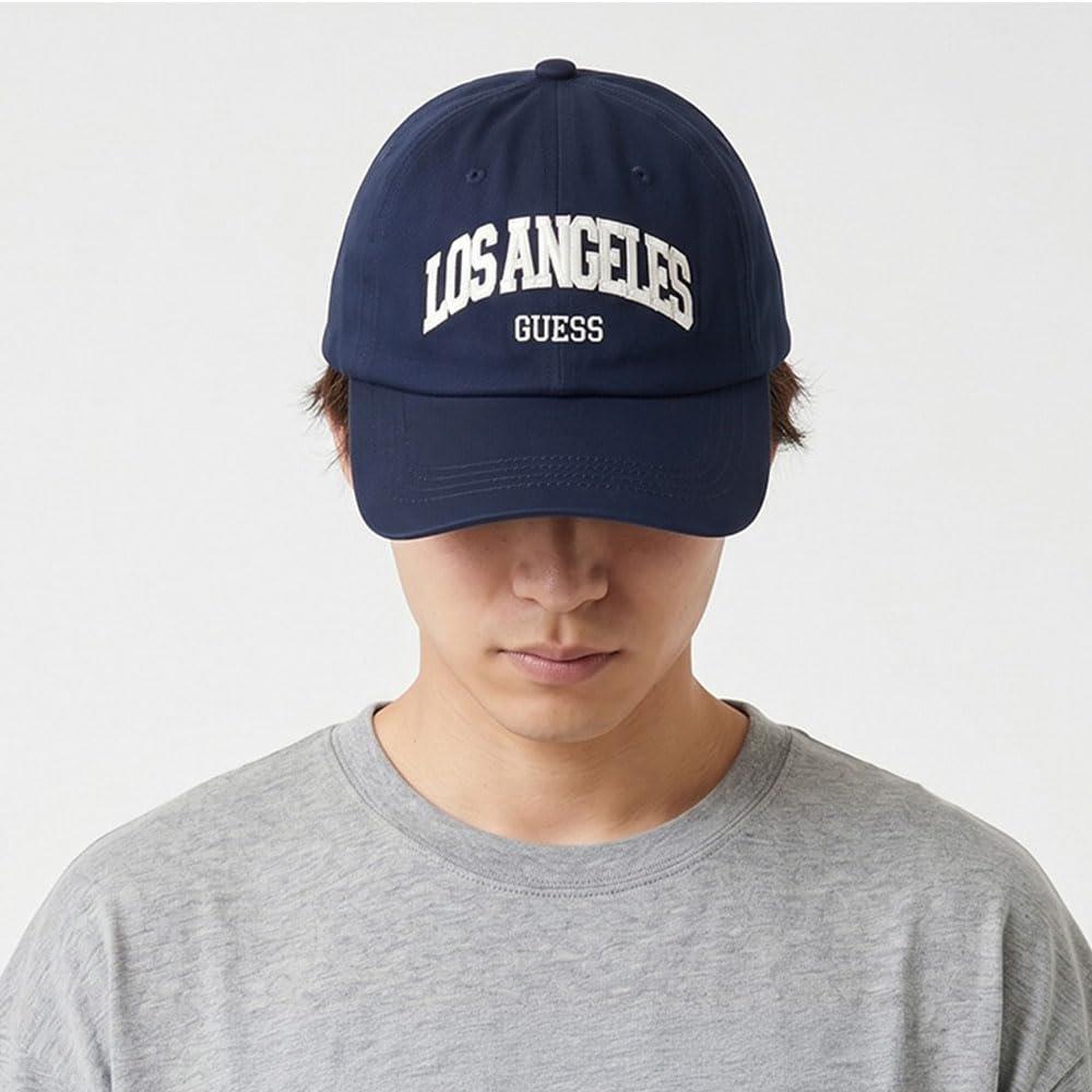 GUESS Logo Embroidered Casual Cap MO1A1252DS Navy Adjustable Baseball Hat