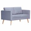 VidaXL 2-seater Sofa Light Grey Fabric Living Room Sofa Living Room Furniture 242218