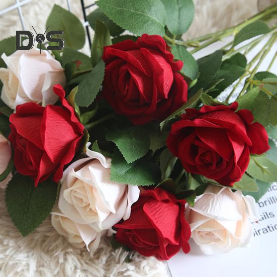 Свежий искусственный цветок, долговечная красивая цветочная композиция, имитация розы