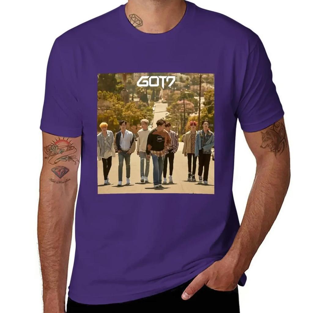 GOT7 T-Shirt cute tops anime blanks heavy weight t shirts for men