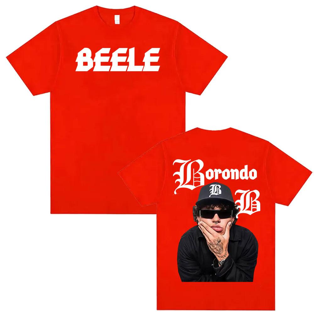 Rap Singer Beele Borondo Album Logo Graphic T-shirt for Men and Women, Harajuku Retro Summer Print 100% Pure Cotton T-shirt