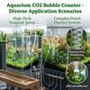 Glass CO2 Bubble Counter with Suction Cup High Transparent Spiral Bubble Counter Practical Without Blocking Bubble Atomizer