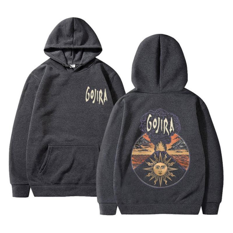 Limited French Metal Band Gojira Magma Music Album Cover Hoodies Men New Regular Fit Hooded Casual Streetwear Clothing Pullover