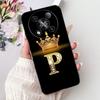Для ITEL RS4 2025 Модный Чехол для Телефона с Буквой и Короной Для Itel RS4 S666LN Черный Силиконовый Мягкий TPU Чехлы Бамперы