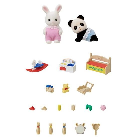 Sylvanian Family Снежинка Кролик и Панда Детский игровой набор 5709, популярные игрушки в Корее