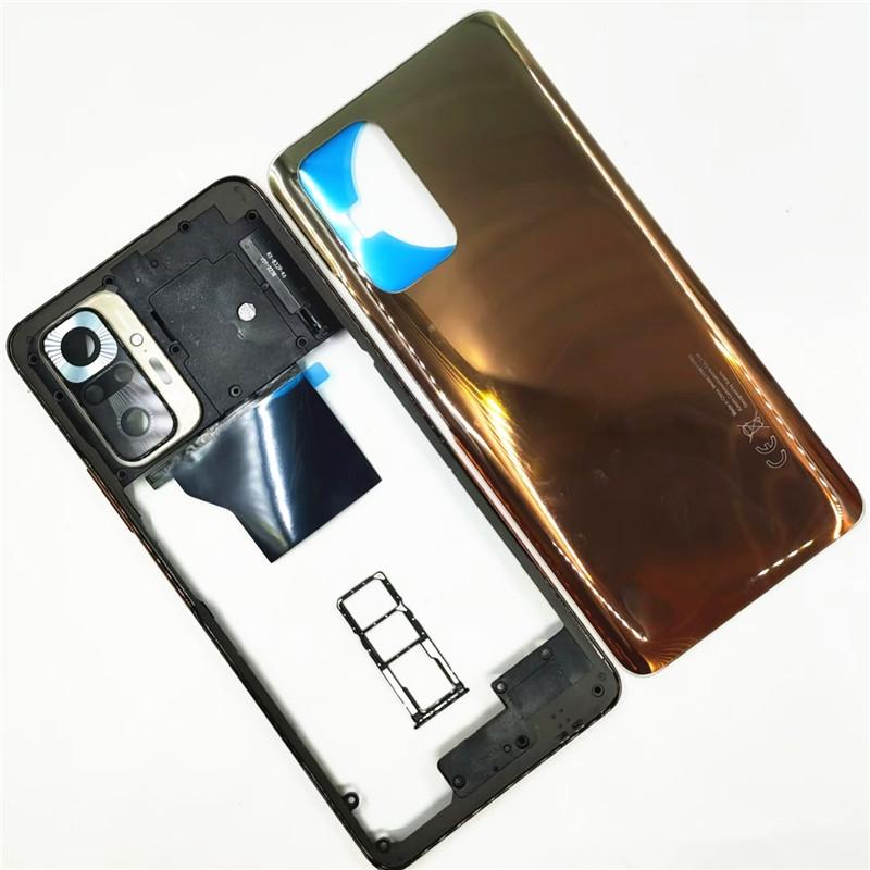 Полный корпус для Xiaomi Redmi Note 10 Pro 4G M2101K6G Средняя рамка + Задняя крышка аккумулятора + Лоток для SIM-карты Задняя крышка