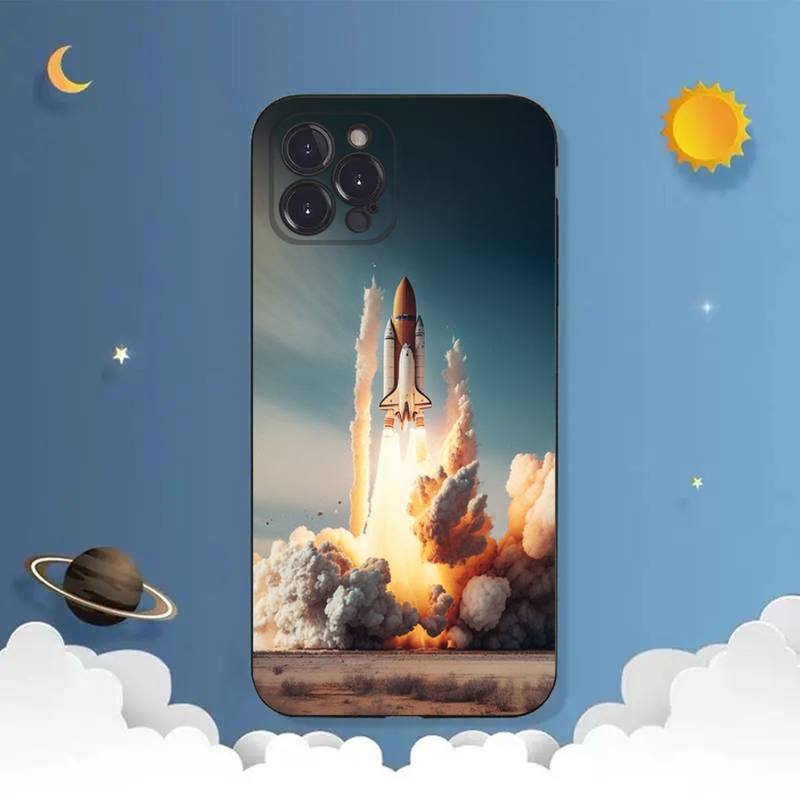 Чехол для телефона «Космическая ракета» для iPhone Samsung Galaxy Redmi Xiaomi Oppo OnePlus Note SA 7 8 9 10 11 12 13 14 20 21 22 23 53 54 Pro Max Ultra TPU Soft