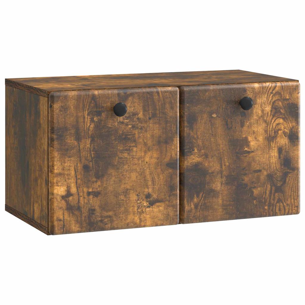 Wall Mounted TV Cabinet 59.5 x 31 x 30 cm Smoked Oak