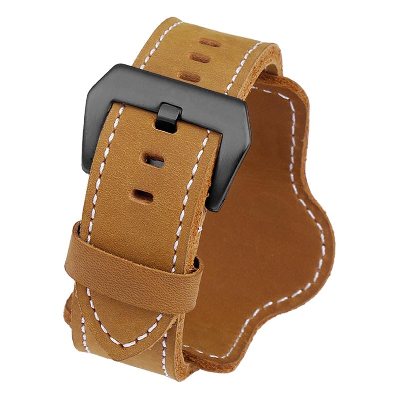 Классический ремешок для часов Panerai из натуральной кожи для мужчин PAM111/441/312 Series Crazy Horse Belt с игольчатой пряжкой 22MM 24MM 26MM