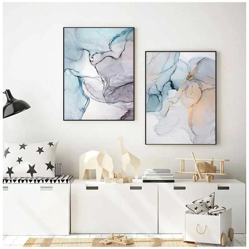 Wall Pictures Geometric Print Living Room Decor Poster Decorative Marble Abstract Canvas Painting Alcohol Ink Posters And Prints