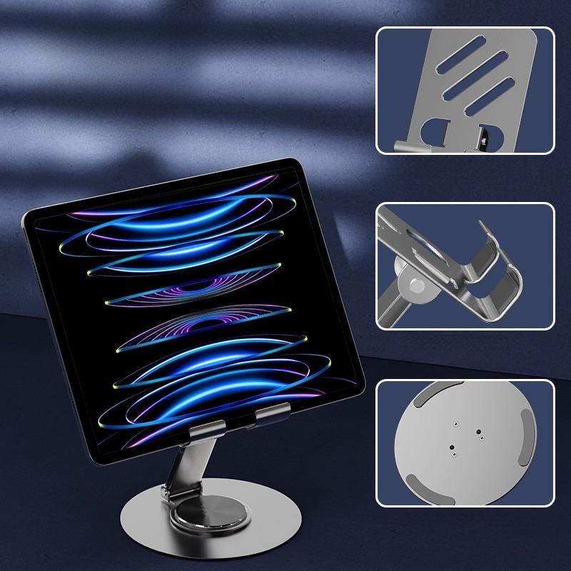 Металлический держатель для мобильного телефона и планшета с вращением на 360°, противоскользящий, складной, регулируемый, портативный, ленивый, настольный, крепление для мобильного телефона
