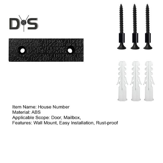 Черные номера домов, буквы с номерами дверей для наружных вывесок, простая установка, пластиковые матовые цифры, буквы, знак для почтового ящика домашнего адреса