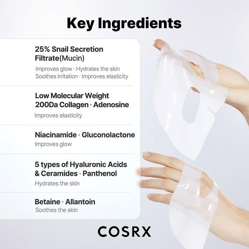 COSRX - Advanced Snail Mucin Glass Glow Hydrogel Mask Set