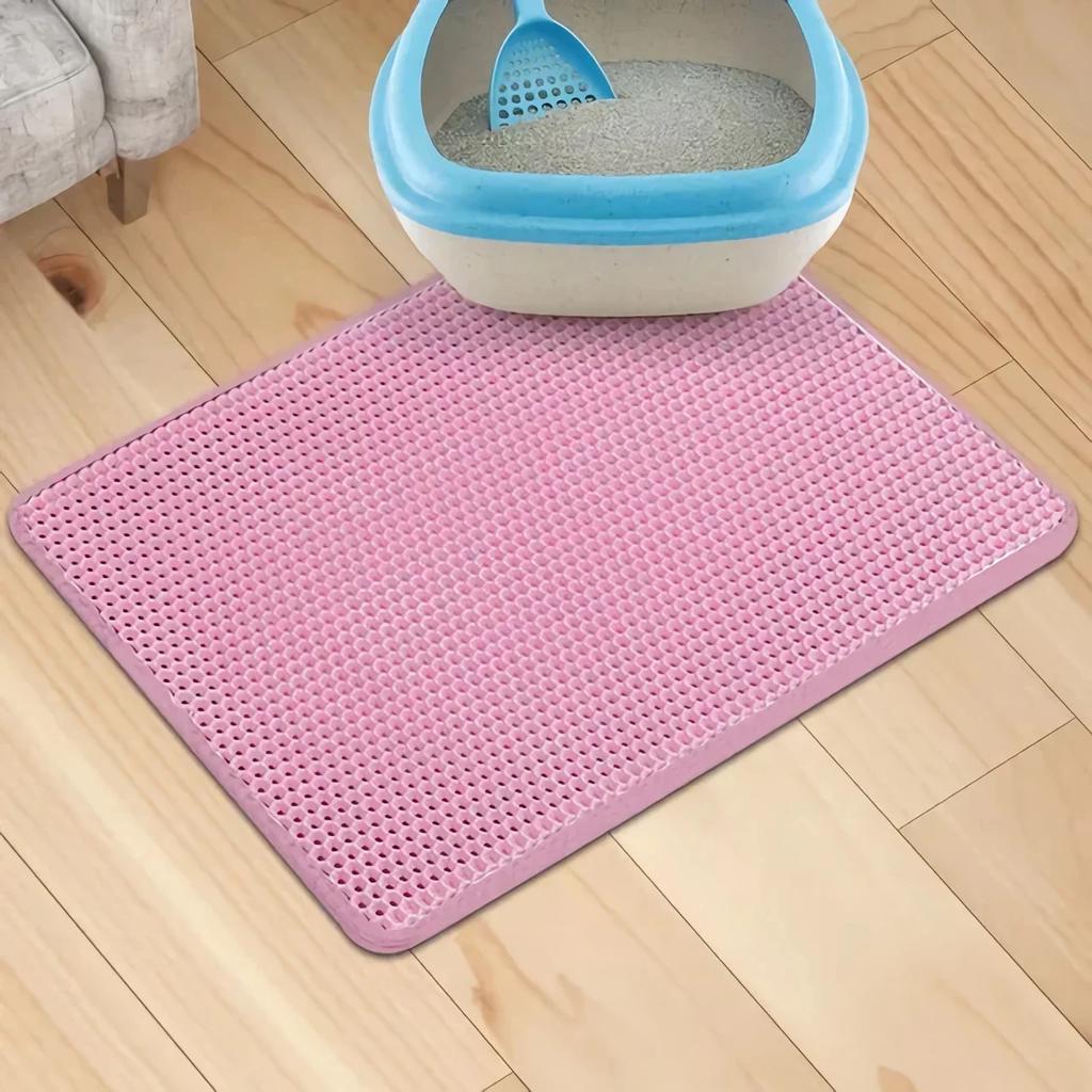 Waterproof Pet Cat Litter Mat Double Layer EVA Foldable Litter Trapping Carpet Bed Pads for Cats Pet Cleaning Supplies