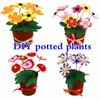 1PCS New Hot Early Childhood Educational Toys 3D DIY Non-woven Artificial Flower Pot Children