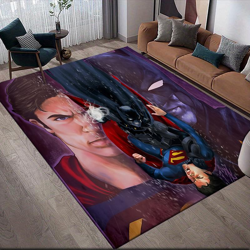 Batman Justice League Anti-Slip Rug, Rectangular Carpet for Living Room, Bedroom & Game Area