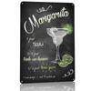 Margarita D Texture Metal Poster Customized Wall Art Tin Sign Gift for Mancave House Bedroom Decoration Gaming Bathroom Decor