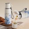 Stainless Steel Travel Mug 620ml Thermal Cup Portable Flower Pattern Thermos Bottle  Outdoor