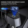 Pd Car Charger 120w Quick Charger With 2 Retractable Cables Type C Fast Car Charger Voltmeter 4 In 1 Power For Huawe P2w2
