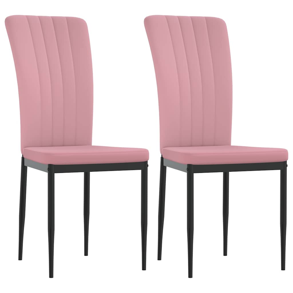 Dining Chairs 2 Pcs Pink Velvet