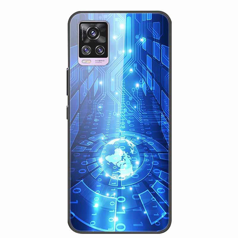 6.44" Tempered Glass Case For Vivo V20 Pro Case V 20 Pro Soft Bumper Hard Back Cover For Vivo V20 Pro 2020 Phone Case Coque Para