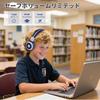SIMOLIO Kids Headphones with Bluetooth Microphone and Shared Volume Hearing Suitable for Children and Foldable Design 5.0, Port, 3-Level Limit,
